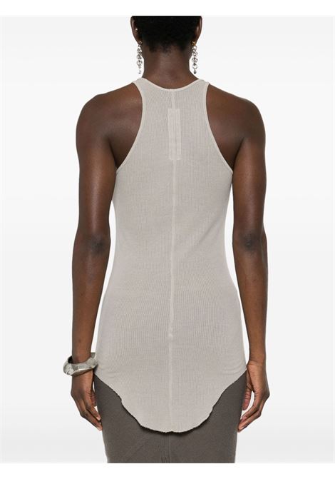 Pearl grey ribbed sleeveless top - women RICK OWENS | RP01D2101RC08